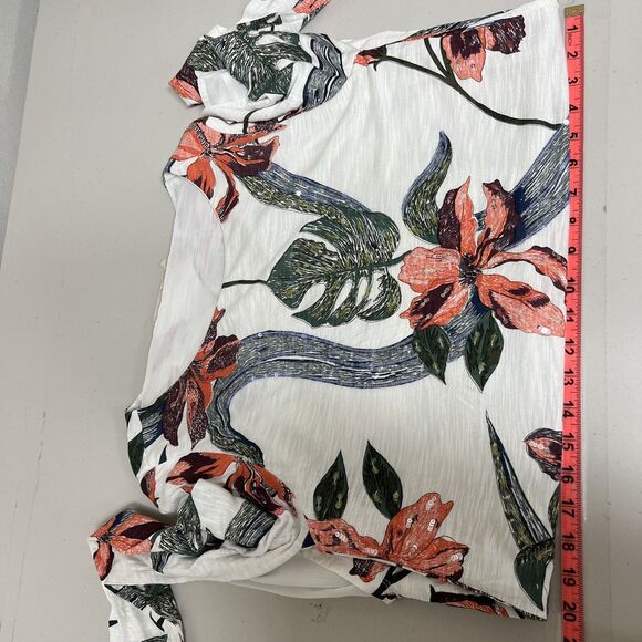 Soft Surroundings Petal Floral Sequin Tunic Top M Boho Boat Neck Long Sleeve - Picture 13 of 15